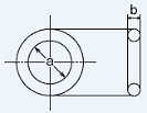PタイプOリング寸法図の画像