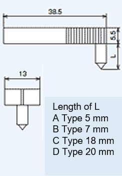 ファイバーペン寸法図の画像