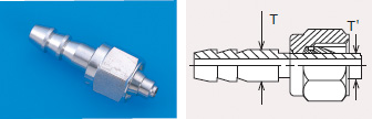 Hose Connectors in Female with a Ferrule